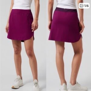 Athleta Women’s Magenta Athletic Skort with Zipper Pockets